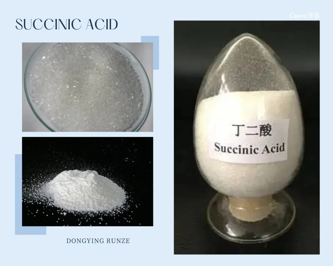 Factory Supply Best Price Food Succinic Acid CAS No. 110-15-6 Succinic Acid